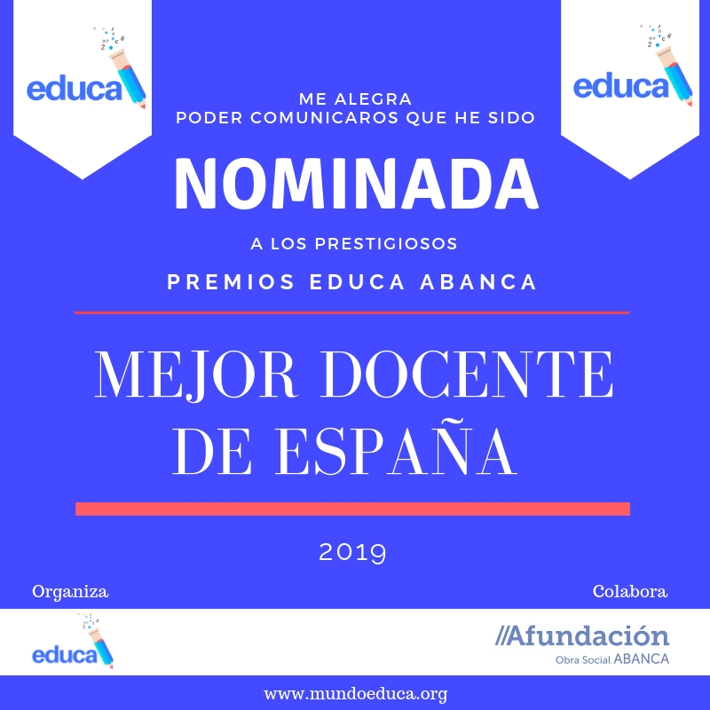 Nominación a ¡MEJOR DOCENTE DE ESPAÑA Premios EDUCA!