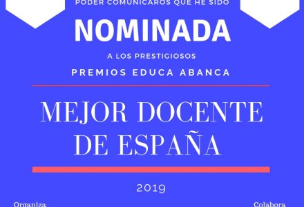 Nominación a ¡MEJOR DOCENTE DE ESPAÑA Premios EDUCA!